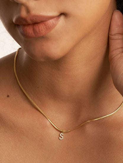 COLLIER STRASS LETTRE