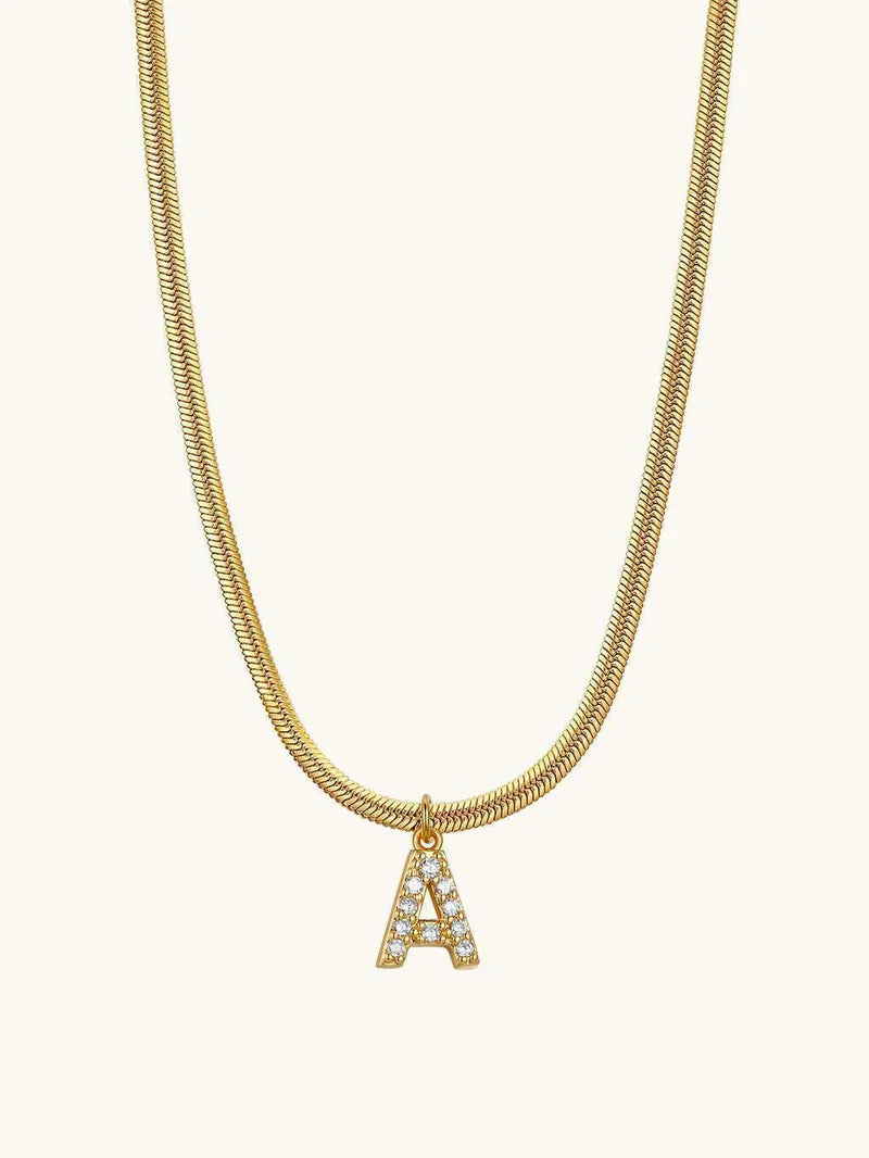 COLLIER STRASS LETTRE