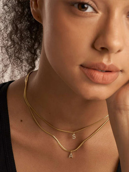 COLLIER STRASS LETTRE